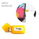 Card Reader SIKS, Micro SD Card, Cititor De Carduri USB 2.0, Galben fotografia produsului View 4 S