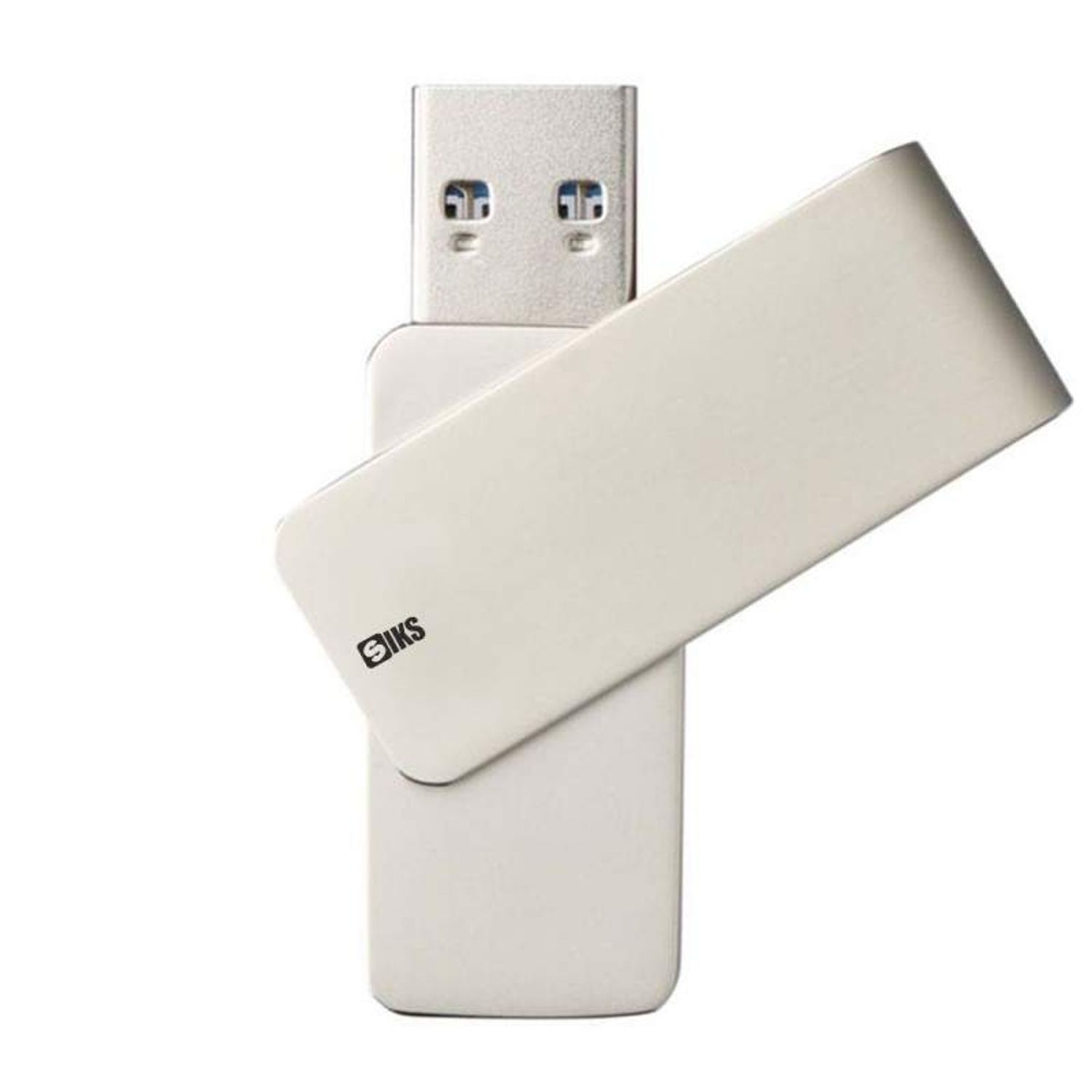 Memorie USB 3.0 SIKS, Capacitate 128 GB, 90 MB/s, Argintiu fotografia produsului
