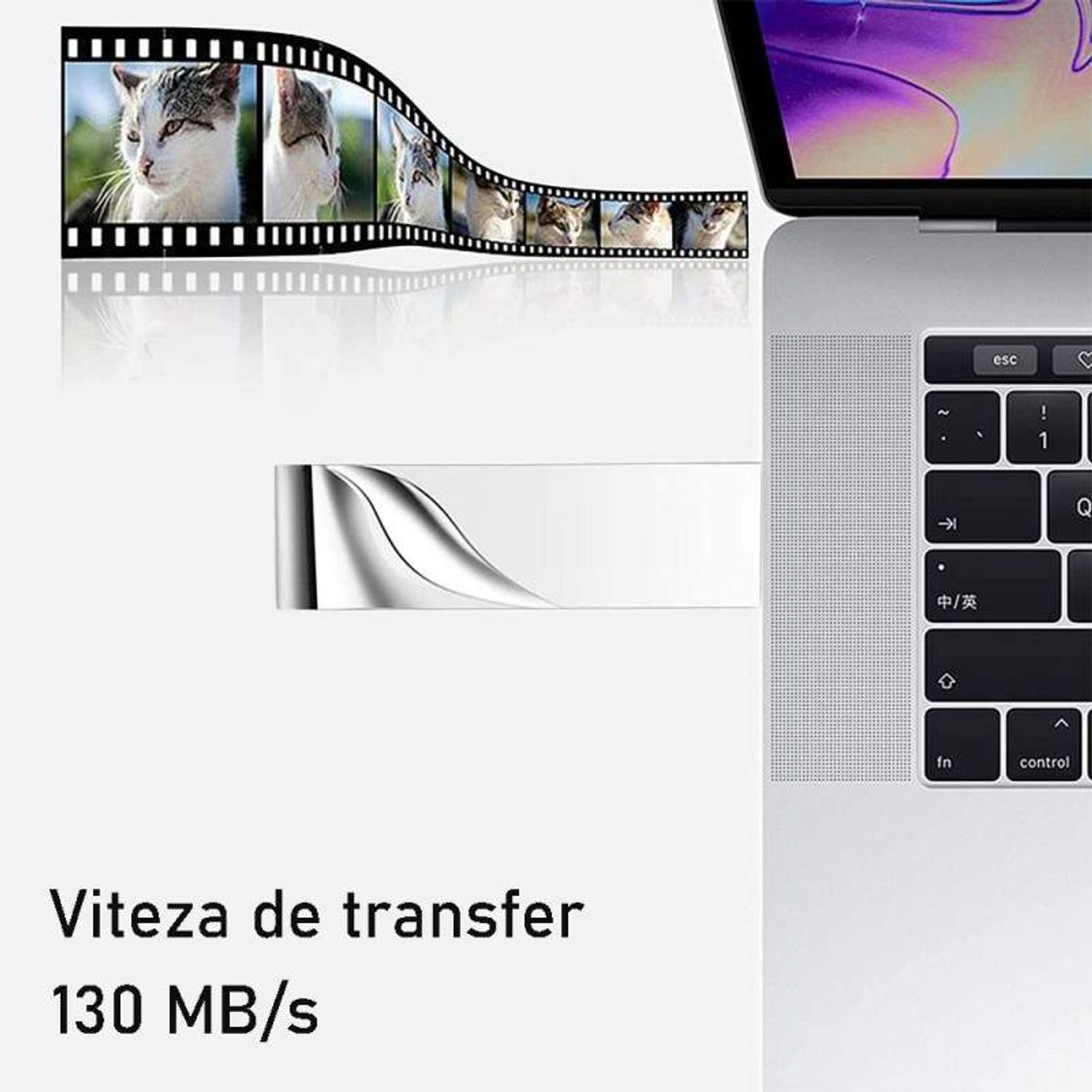 Stick USB SIKS, Inox, Memorie 16GB, USB 3.1, Silver fotografia produsului View 5 L