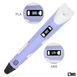 Creion Pentru Desenat In Spatiu 3D SIKS, Mov, Pentru Incepatori, Cu Afisaj Si Filamente Multicolore, 9m ( 3 x 3m ) fotografia produsului View 2 S