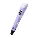 Creion Pentru Desenat In Spatiu 3D SIKS, Mov, Pentru Incepatori, Cu Afisaj Si Filamente Multicolore, 9m ( 3 x 3m ) fotografia produsului