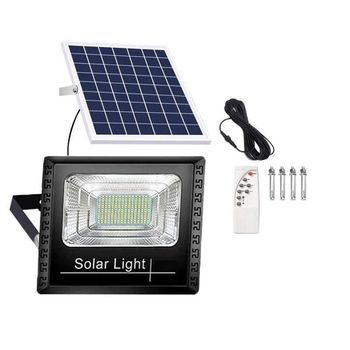 Proiector LED SIKS De Exterior De 200W Cu Panou Solar, Telecomanda Cu Functii Multiple, IP 67, Incarcare Solara, Negru