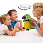 Papagal SIKS&reg; vorbitor, 20 cm, din plus, culoarea verde fotografia produsului View 3 S