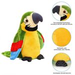 Papagal SIKS&reg; vorbitor, 20 cm, din plus, culoarea verde fotografia produsului View 4 S