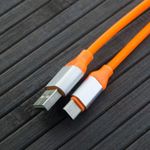 Cablu de Date SIKS USB Tip C, 1m, Portocaliu fotografia produsului View 2 S
