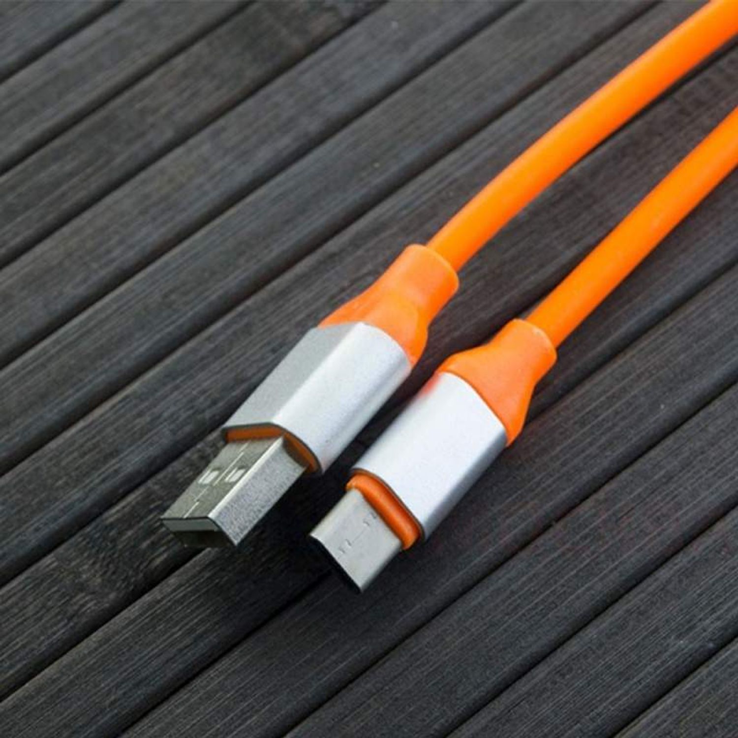 Cablu de Date SIKS USB Tip C, 1m, Portocaliu fotografia produsului View 2 L