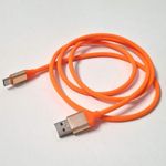 Cablu de Date SIKS USB Tip C, 1m, Portocaliu fotografia produsului View 4 S