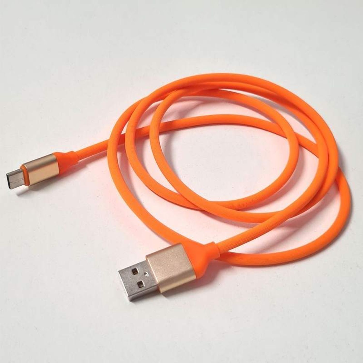 Cablu de Date SIKS USB Tip C, 1m, Portocaliu fotografia produsului View 4 L