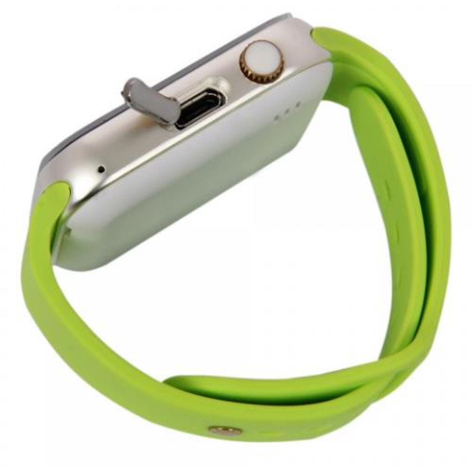 Smartwatch iUni A100i 1294, BT, LCD Capacitive touchscreen 1.54 Inch, Camera, Bratara Silicon, Functie telefon (Verde) fotografia produsului View 2 L