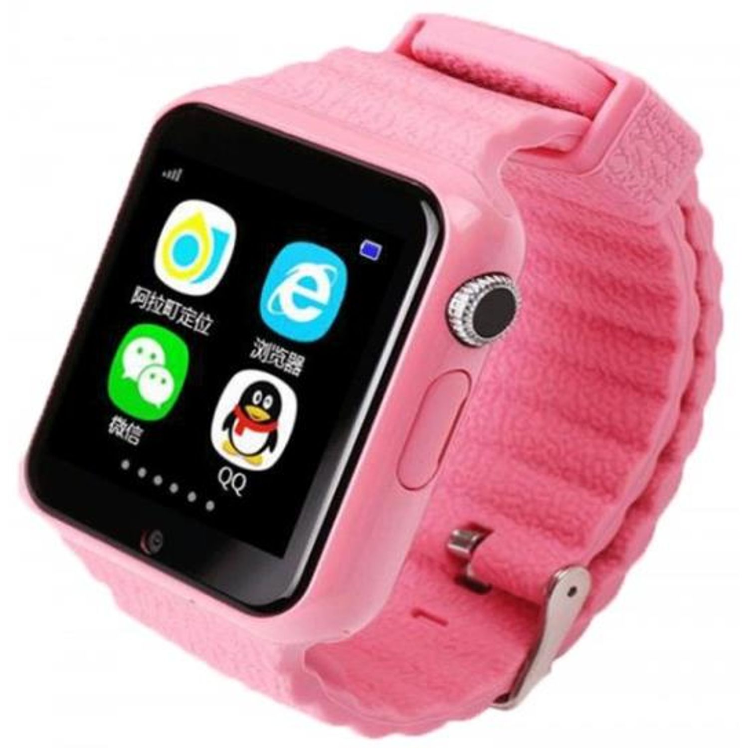 Smartwatch iUni V8K, 1.54", GPS, Bratara silicon (Roz) fotografia produsului