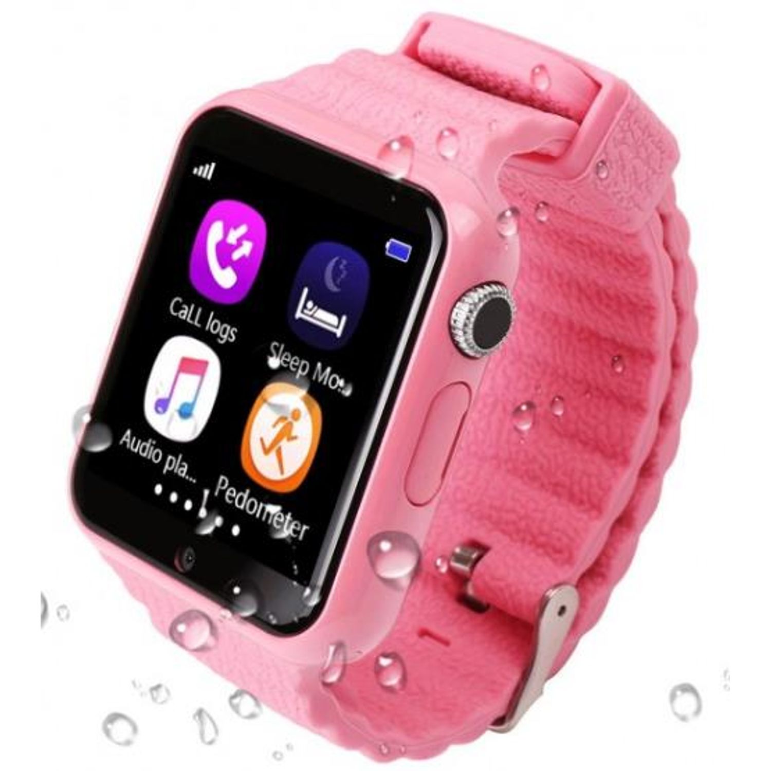 Smartwatch iUni V8K, 1.54", GPS, Bratara silicon (Roz) fotografia produsului View 2 L