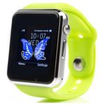 Smartwatch iUni A100i 1294, BT, LCD Capacitive touchscreen 1.54 Inch, Camera, Bratara Silicon, Functie telefon (Verde) fotografia produsului