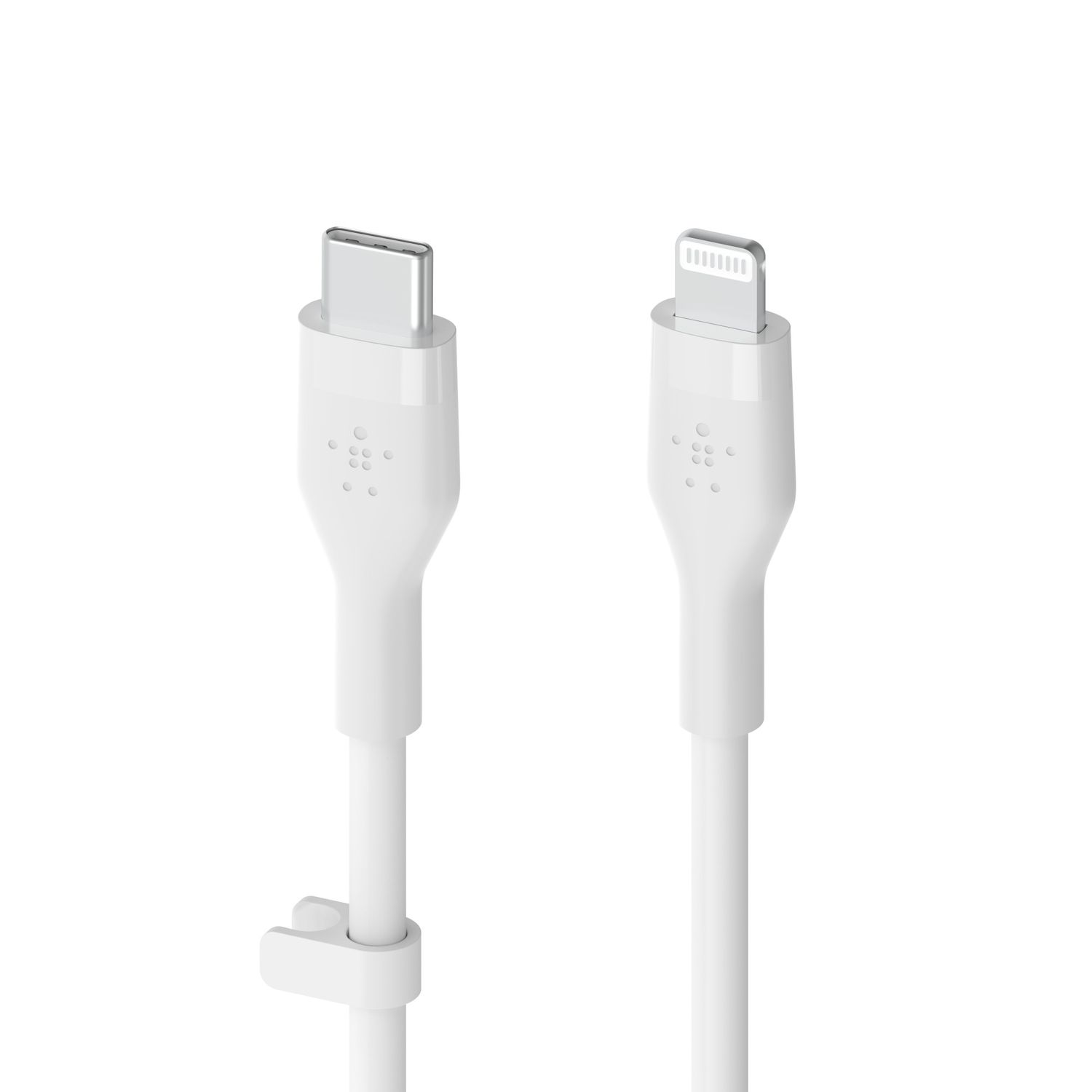 Cablu de incarcare Belkin, Boost Charge Flex, Silicon, USB-C la Lightning, 2M, Alb fotografia produsului View 4 L