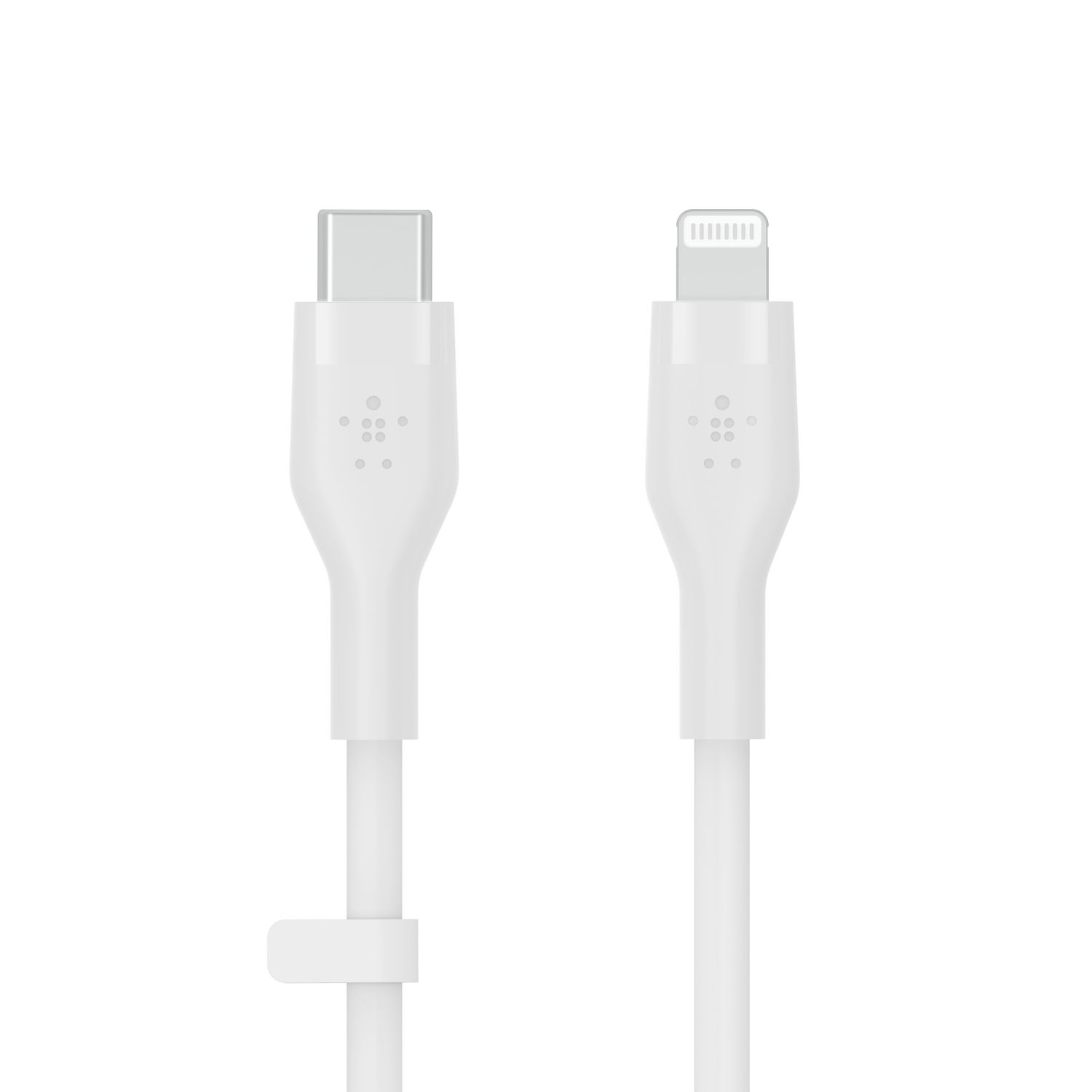 Cablu de incarcare Belkin, Boost Charge Flex, Silicon, USB-C la Lightning, 2M, Alb fotografia produsului View 5 L
