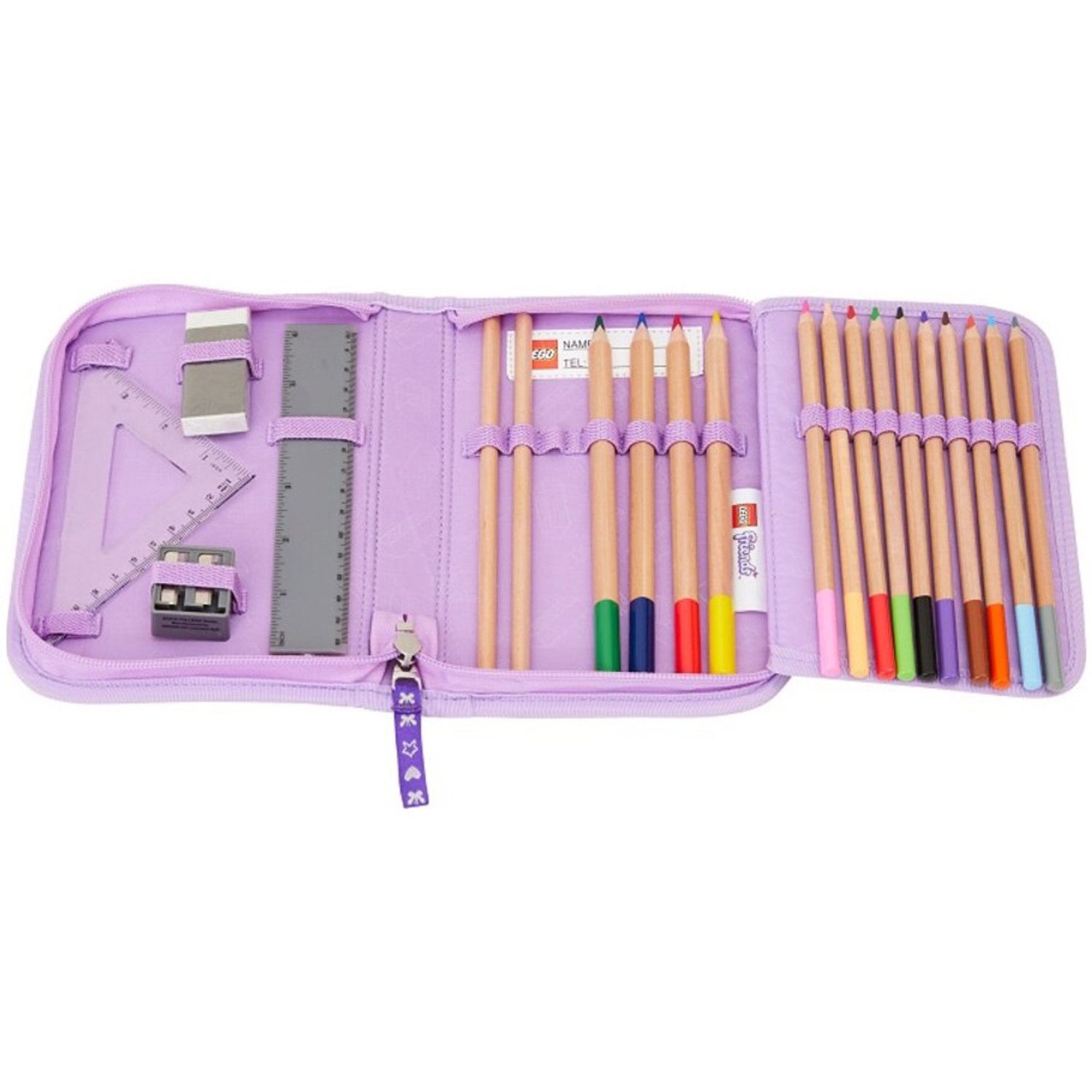 Penar echipat Lego Core Line, design Stars, violet, 20 x 14 x 4 cm fotografia produsului View 4 L