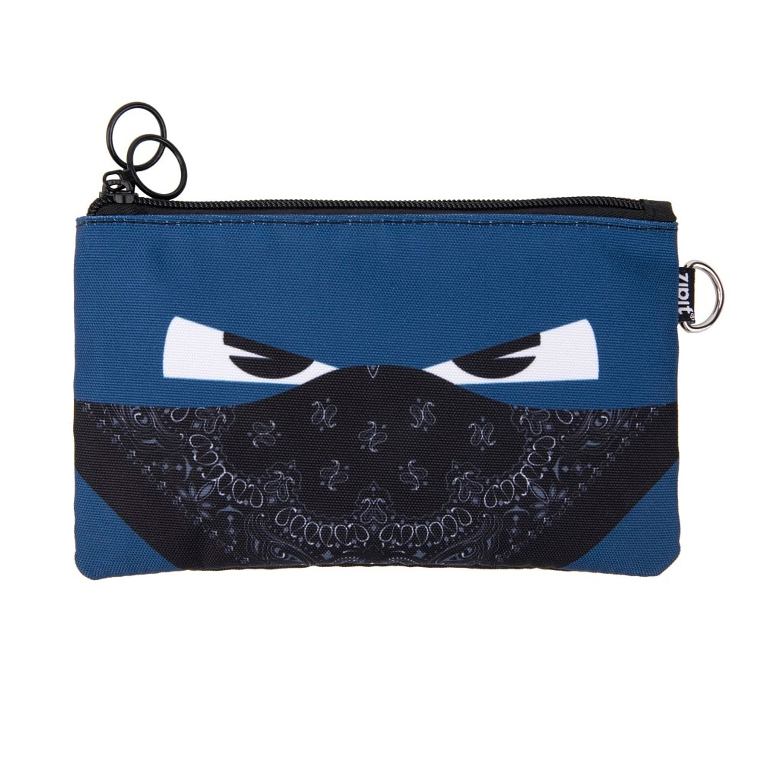 Penar dublu cu fermoar si masca material textil, ZIPIT Face-It Bandit - Albastru fotografia produsului