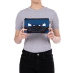 Penar dublu cu fermoar si masca material textil, ZIPIT Face-It Bandit - Albastru fotografia produsului View 4 S