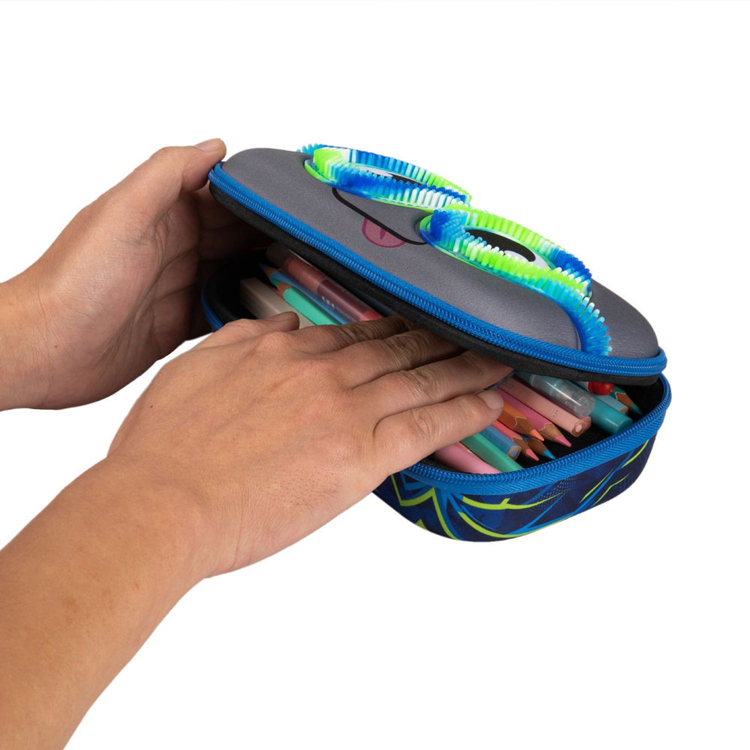 Penar cu fermoar ZIPIT Sensory Storage Box (Negru/Albastru) fotografia produsului View 4 L
