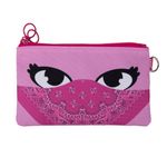 Penar dublu cu fermoar si masca material textil, ZIPIT Face-It Bandit - Roz fotografia produsului