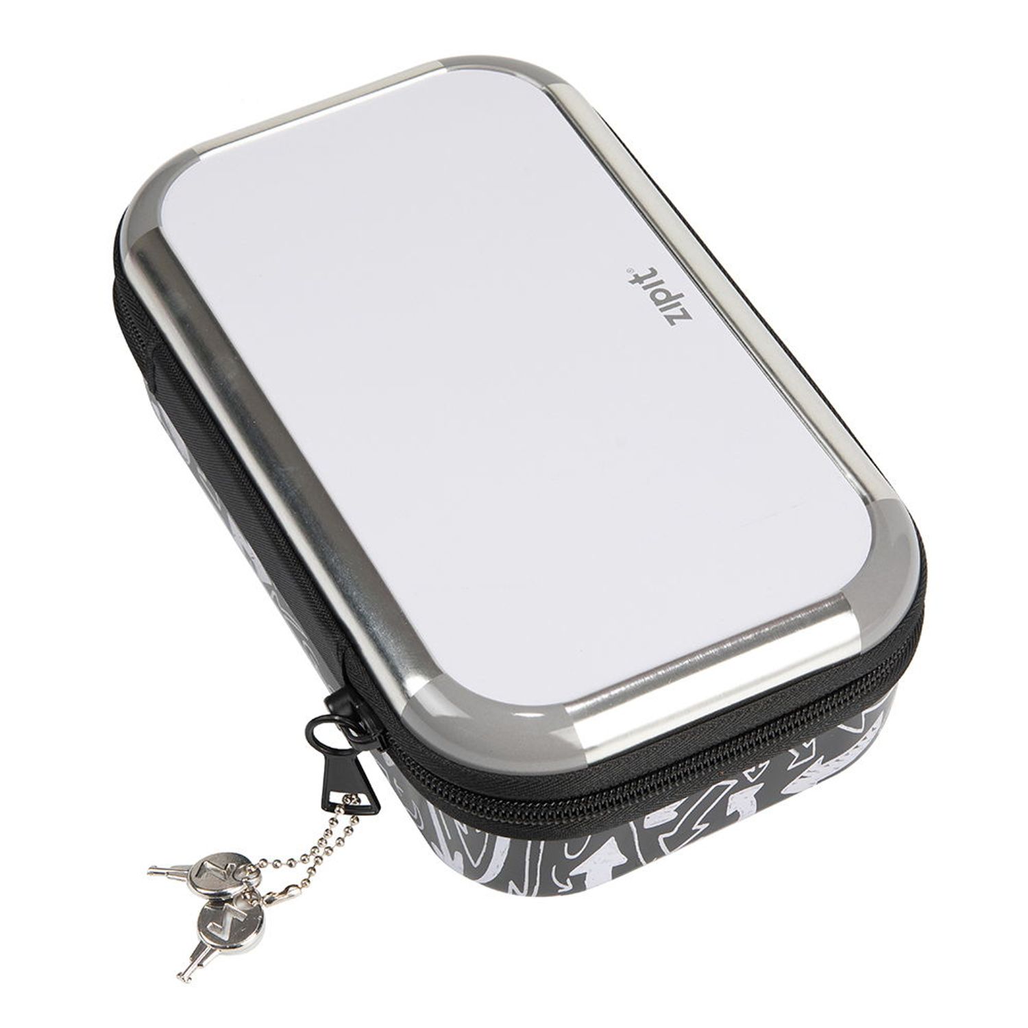 Penar cu fermoar ZIPIT & LOCK Tin (Argintiu) fotografia produsului