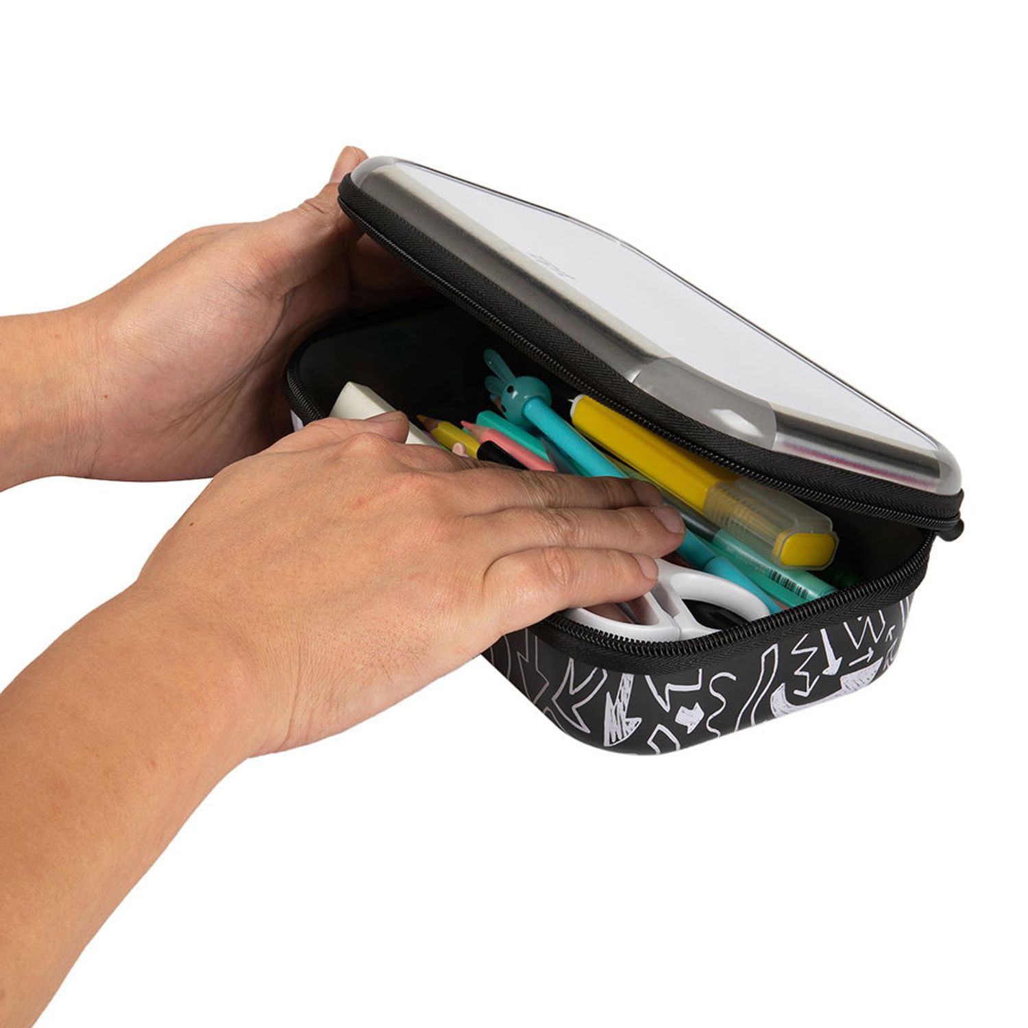 Penar cu fermoar ZIPIT & LOCK Tin (Argintiu) fotografia produsului View 4 L