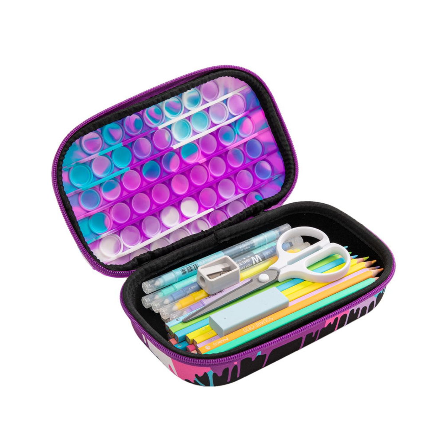 Penar cu fermoar ZIPIT ZIP & POP Storage Box (Mov) fotografia produsului View 3 L