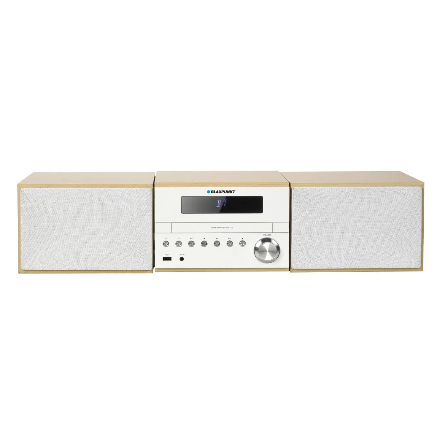 Microsistem Blaupunkt MS45BT, 100W, Bluetooth, CD, MP3, USB, Alb fotografia produsului View 2 L