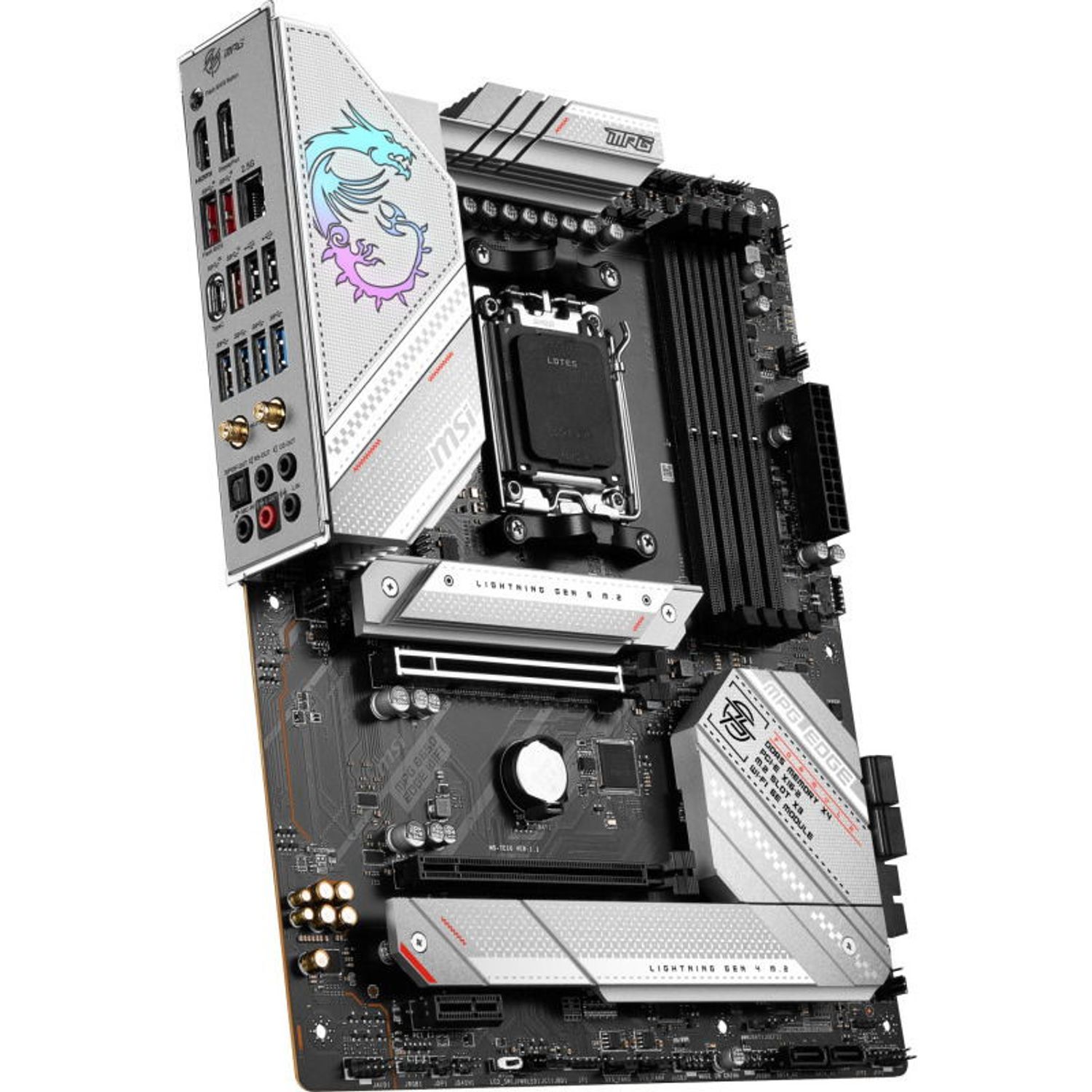 Placa de baza MSI MPG B650 EDGE WIFI, AM5, AMD B650, ATX fotografia produsului View 2 L