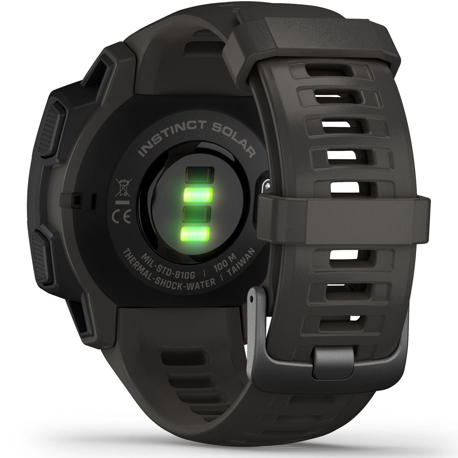 Ceas activity outdoor tracker  Garmin Instinct Solar, GPS, Bluetooth, ecran LCD 0.9",  Rezistenta la apa 10 ATM (Negru) fotografia produsului View 6 L