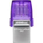 Memorie USB Kingston DataTraveler microDuo 3C G3, 256GB, USB-C/ USB-A 3.0 fotografia produsului View 3 S