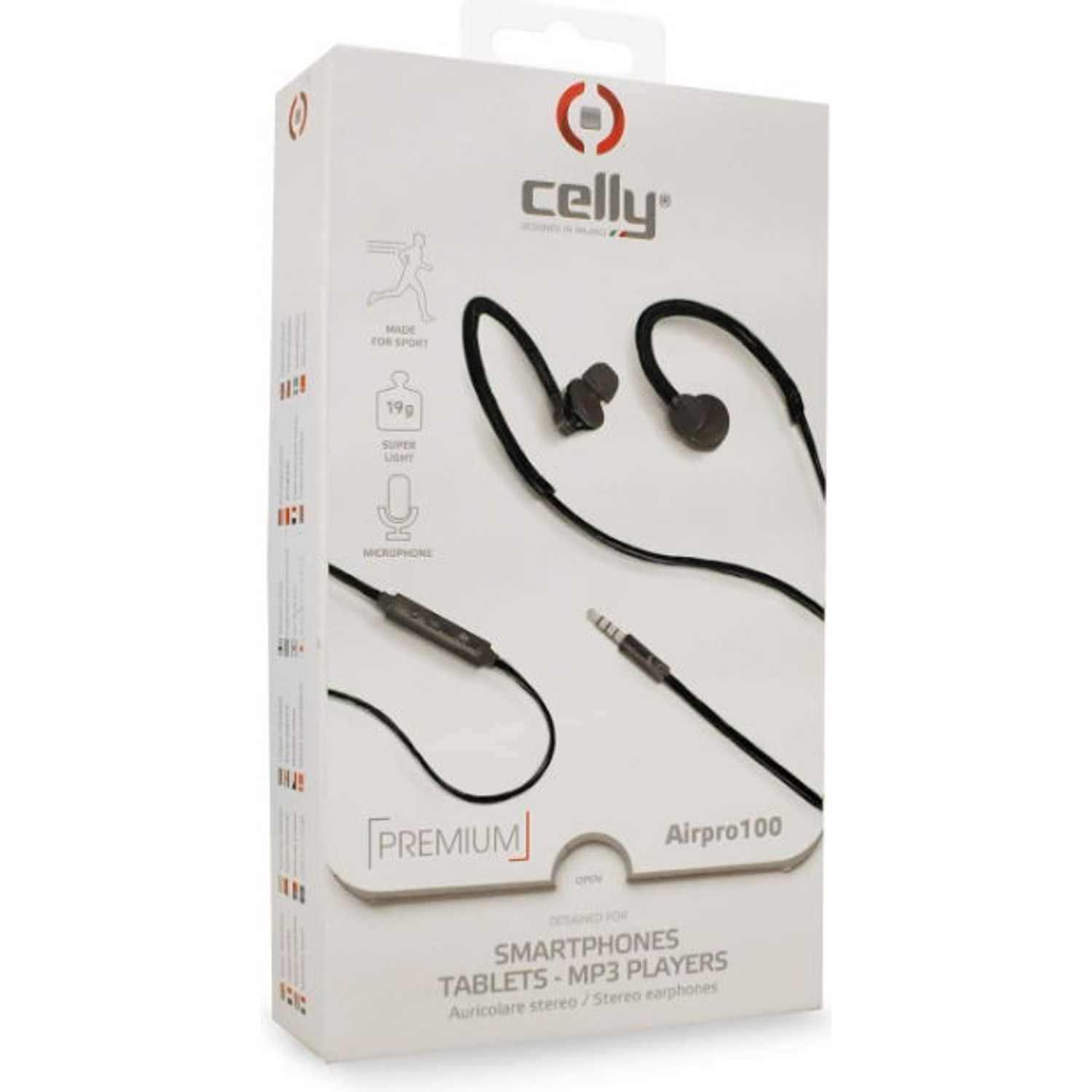 Casti Alergare Celly AIRPRO100BK, Microfon (Negru) fotografia produsului View 4 L
