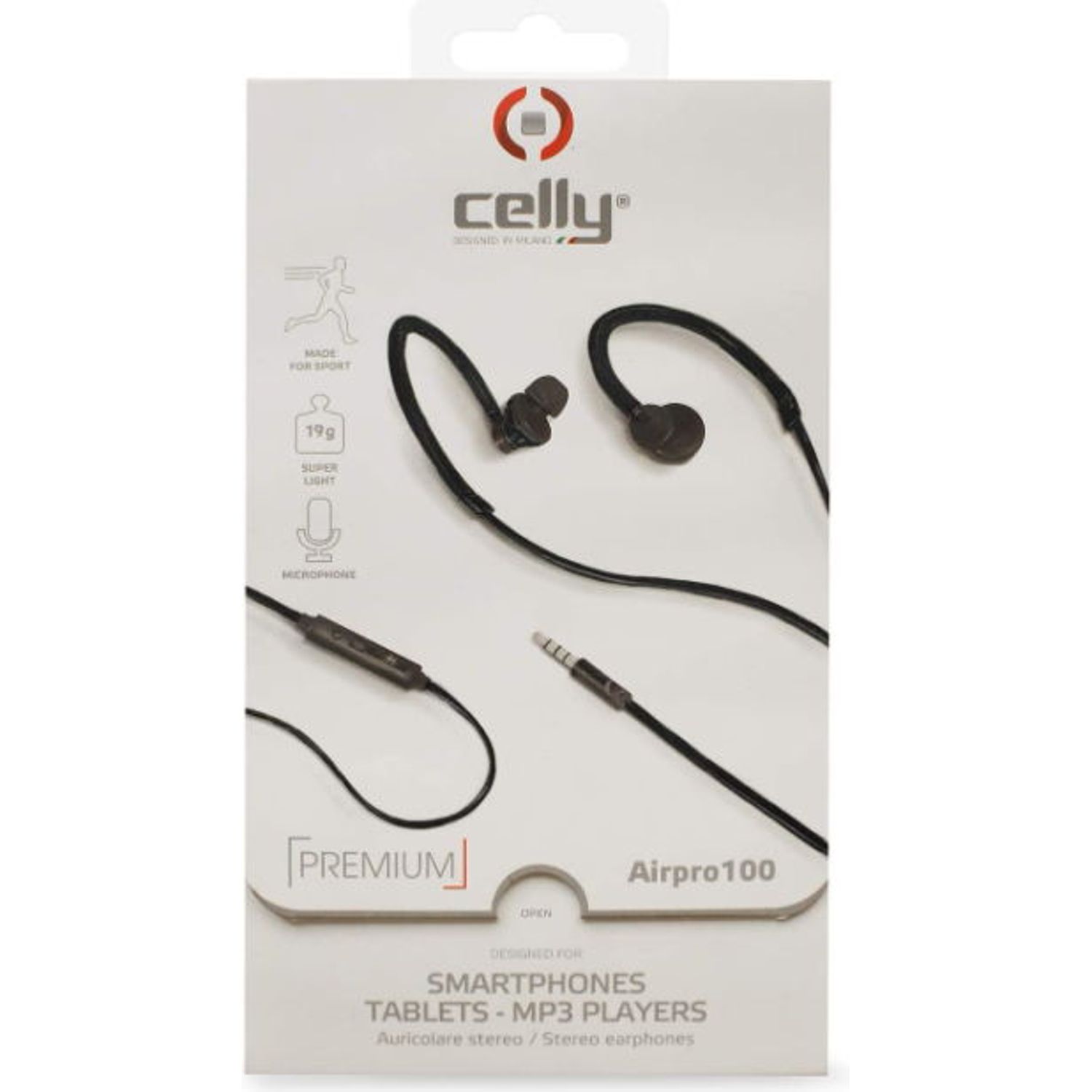 Casti Alergare Celly AIRPRO100BK, Microfon (Negru) fotografia produsului View 3 L