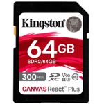 Card de memorie Kingston Canvas React Plus SDXC, 64GB, UHS-II U3, Class 10, V90 fotografia produsului