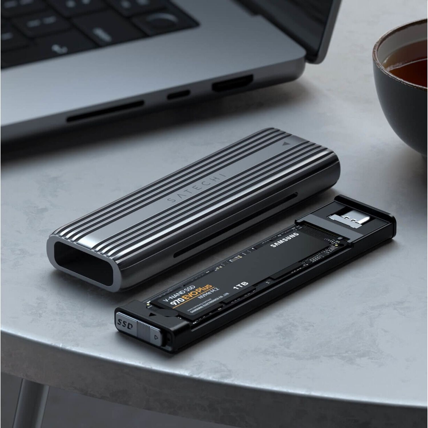 Carcasa, adaptor Satechi pentru SATA SSD si USB-C NVMe fotografia produsului View 6 L