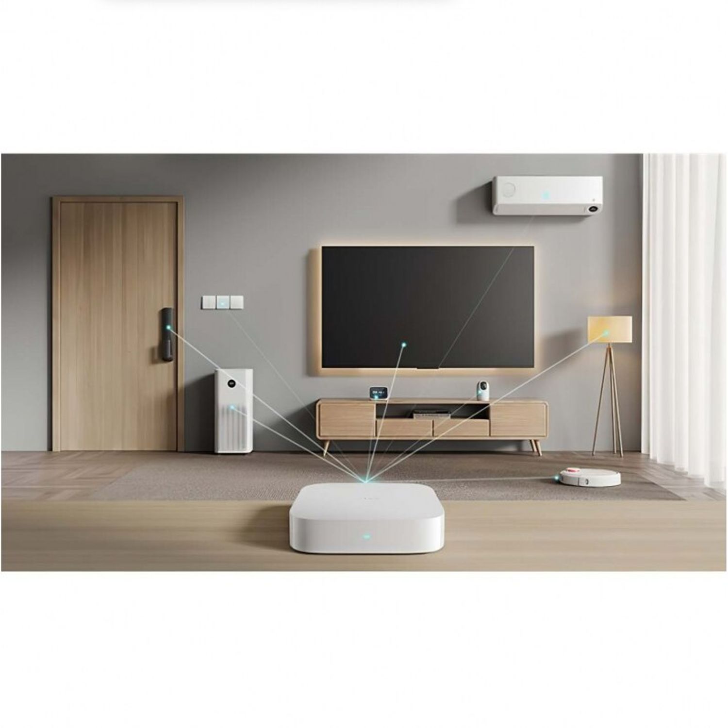 Hub Gateway Xiaomi Smart Home Control Center 2,  Alb fotografia produsului View 5 L