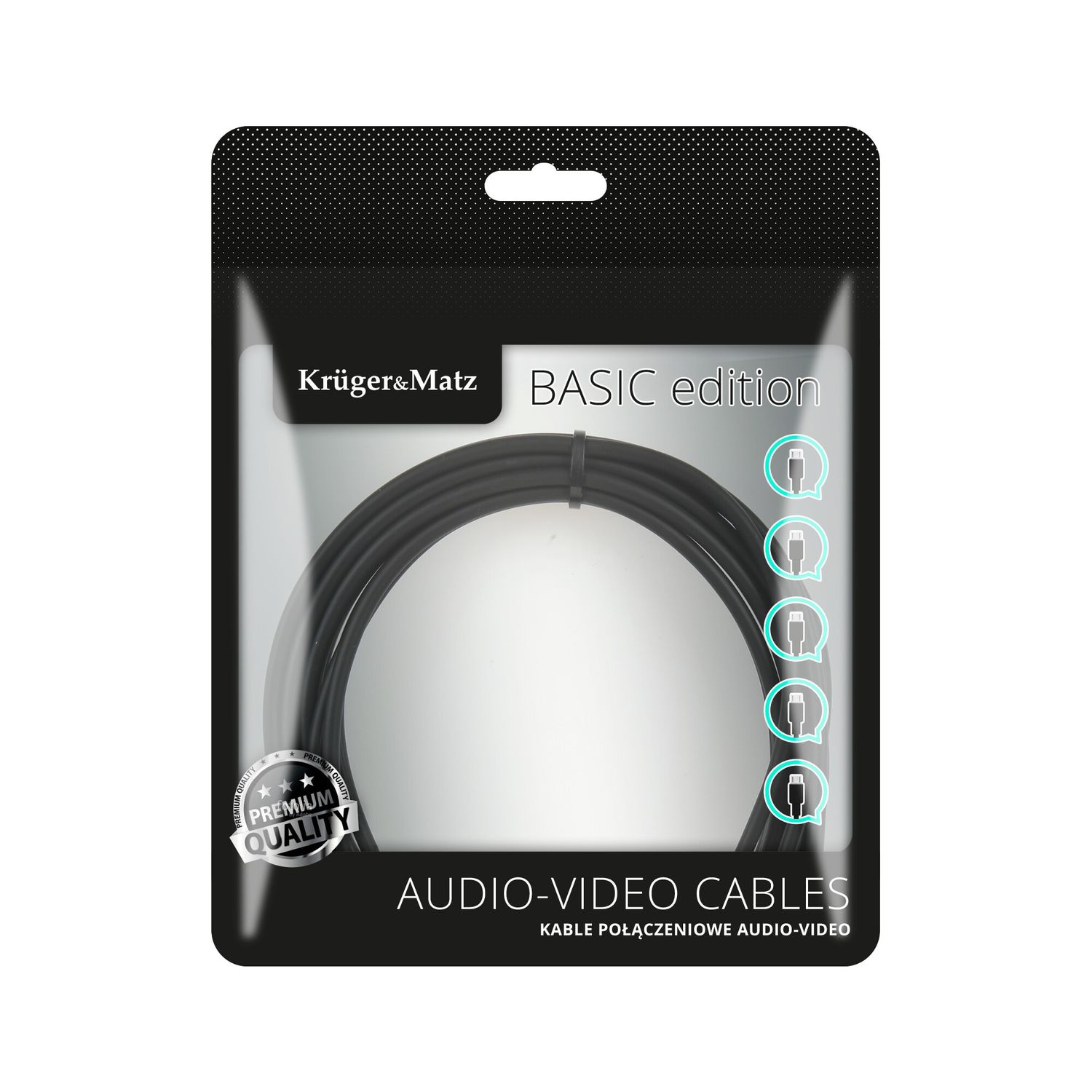 Cablu Jack 3.5 - 2 x RCA 3 m Kruger&Matz Basic fotografia produsului View 2 L