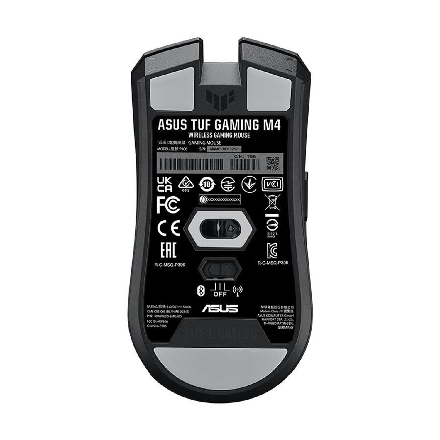 Mouse Gaming ASUS TUF Gaming M4 Wireless, USB/Bluetooth, 12000 dpi (Negru) fotografia produsului View 3 L