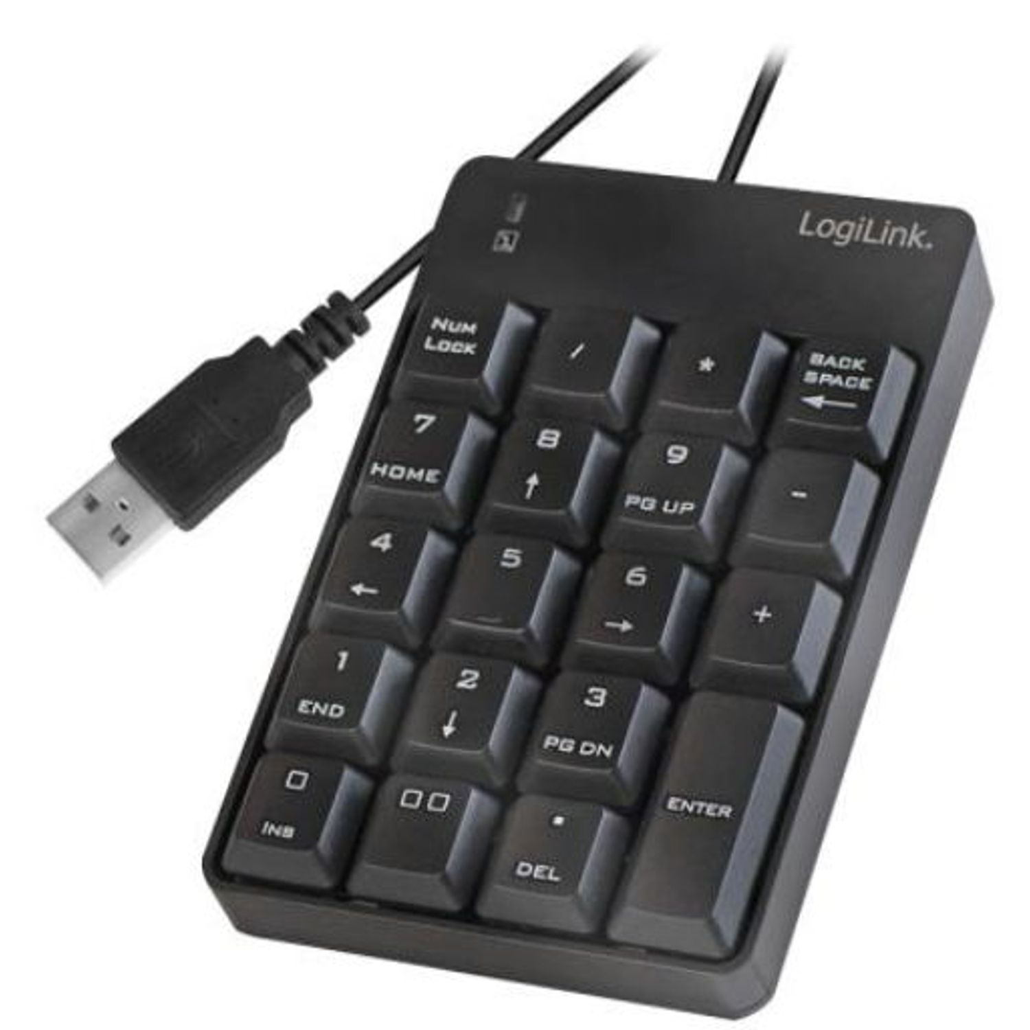 Tastatura numerica LogiLink ID0184, USB (Negru) fotografia produsului View 2 L