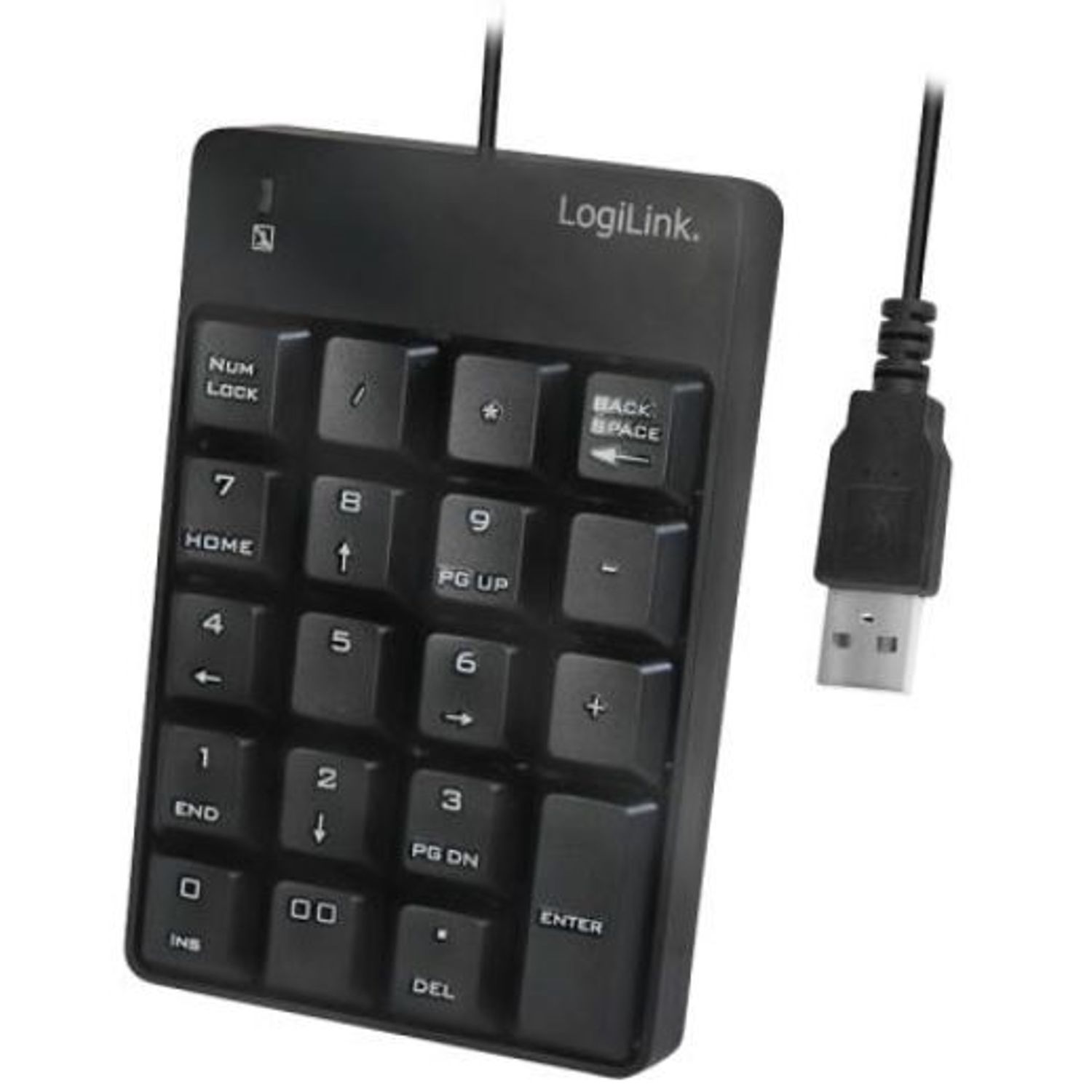 Tastatura numerica LogiLink ID0184, USB (Negru) fotografia produsului View 3 L