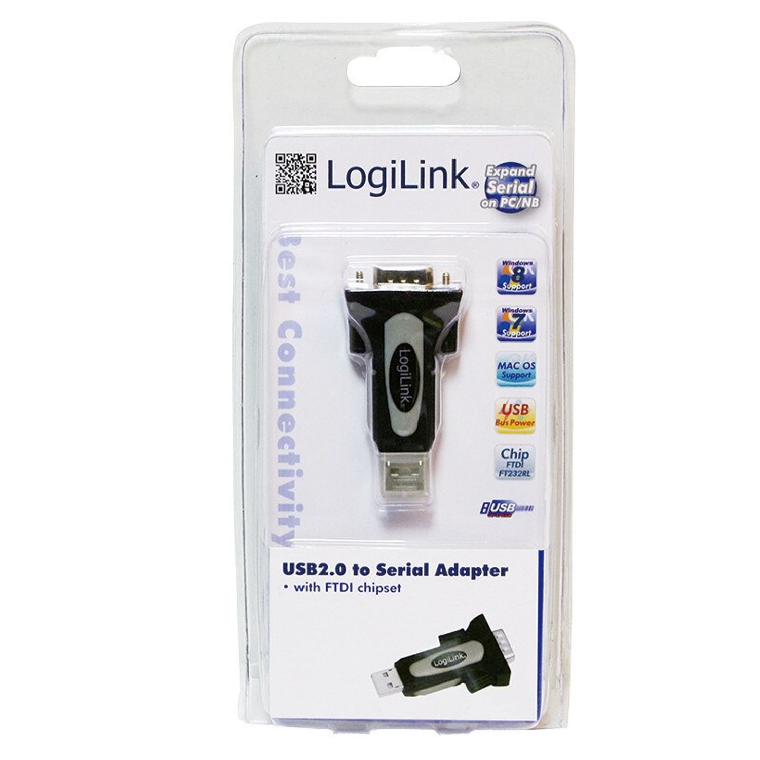 Adaptor LogiLink AU0034, USB 2.0 -Serial RS232 fotografia produsului View 4 L