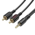 Cablu audio Borofone BL11, Jack 3.5mm - 2 x  RCA, 1.5m fotografia produsului View 2 S