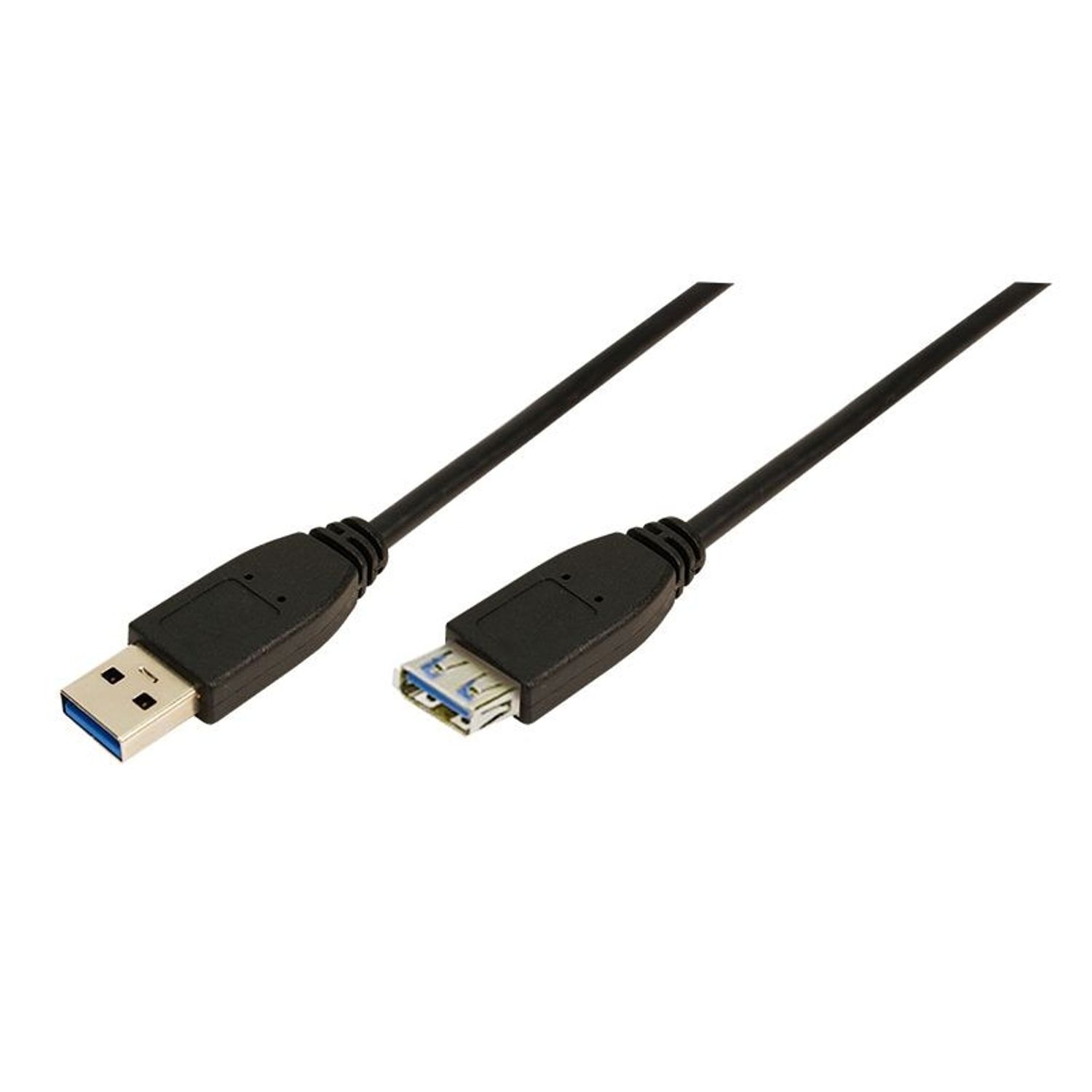 Cablu Logilink CU0043, USB 3.0 AA tata/mama, 3m, Negru fotografia produsului