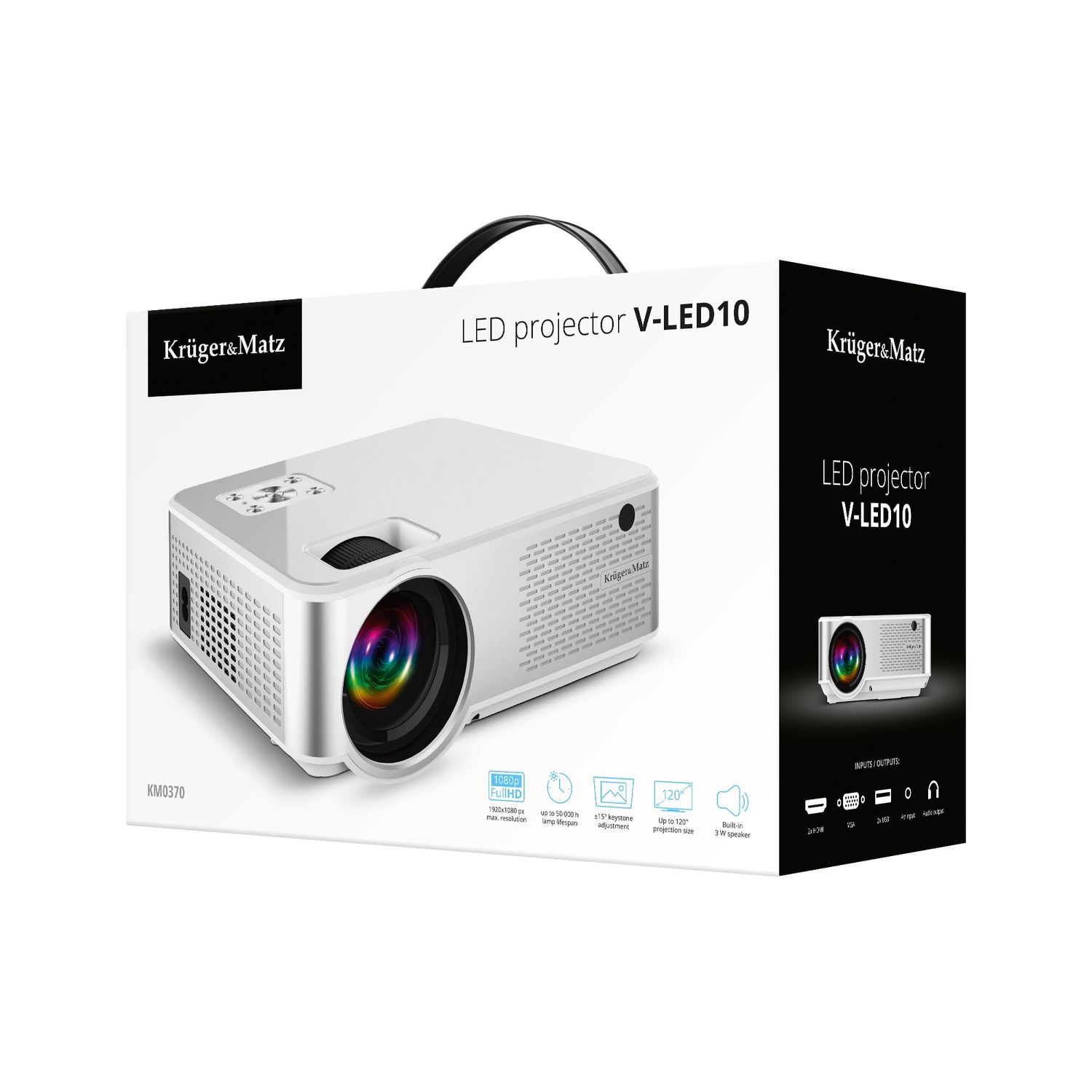 Videoproiector LED Home V-LED10 Kruger&Matz fotografia produsului View 6 L