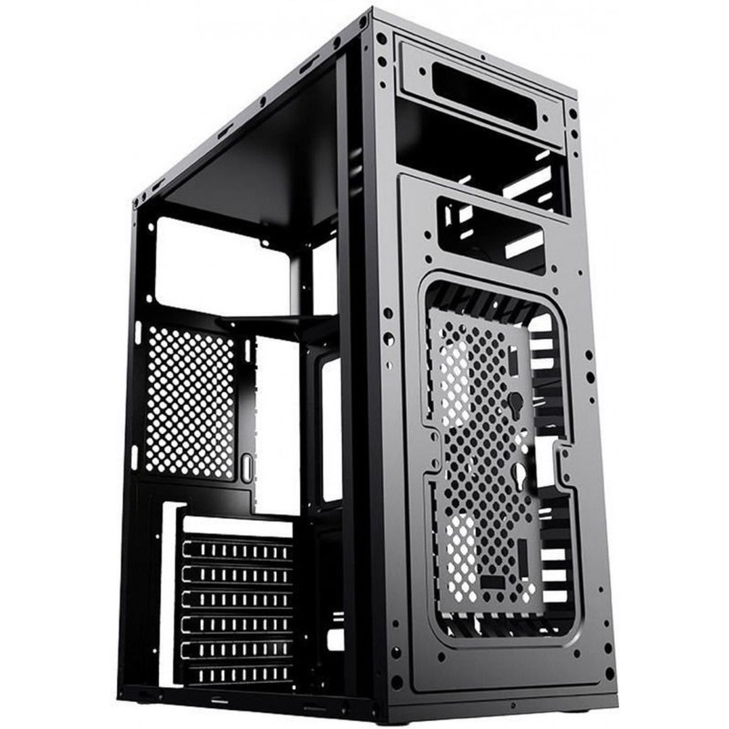 Carcasa Inaza Slider, Middle Tower, Plexiglass (Negru) fotografia produsului View 3 L
