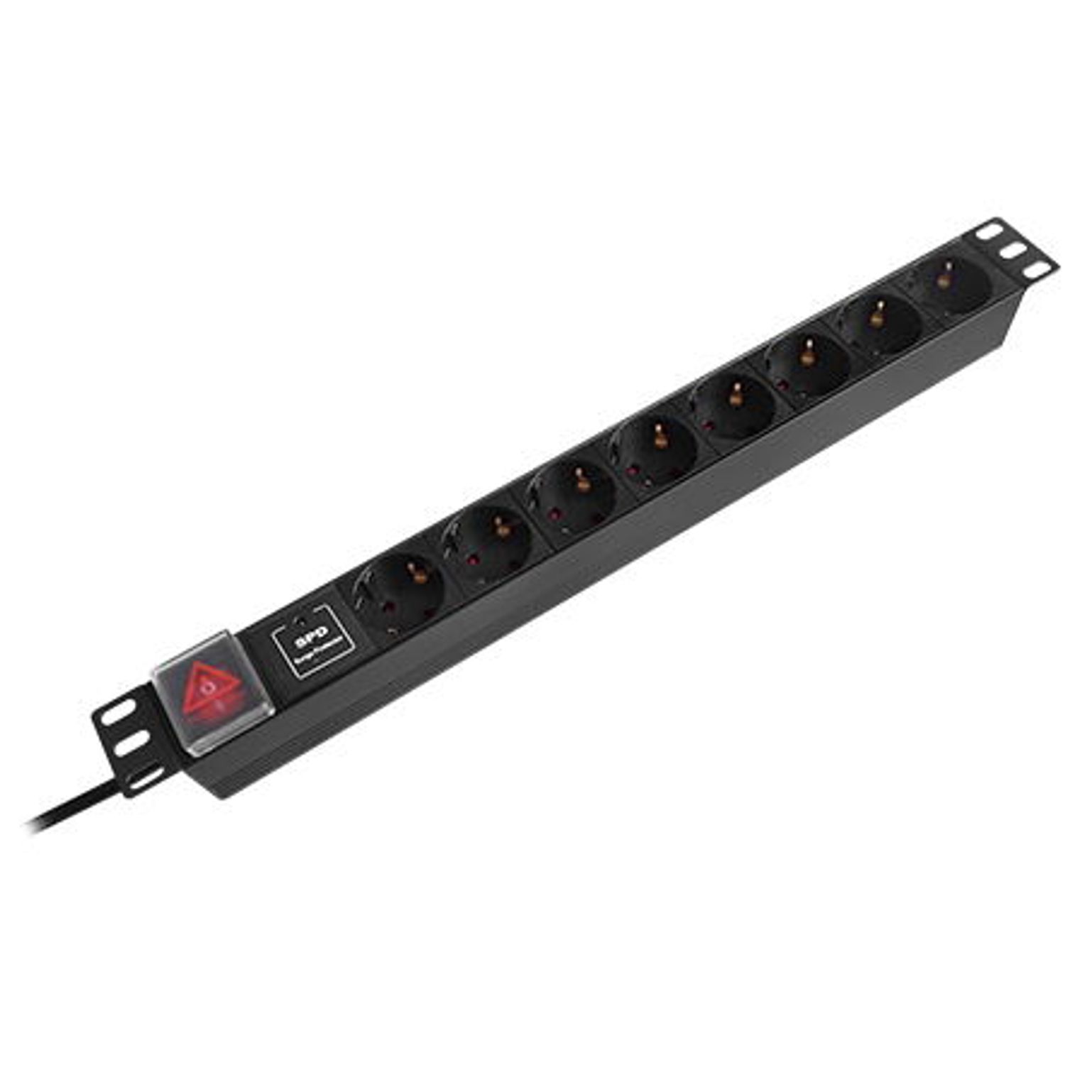 Prelungitor Emtex KOM-EMT2, 8 prize, 2 m (Negru) fotografia produsului