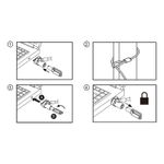 Cablu securitate Logilink NBS013, 1.8m (Negru) fotografia produsului View 5 S