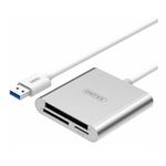Card reader Unitek Y-9321, card SD, microSD, CF, interfata USB 3.0, USB-C (Argintiu) fotografia produsului