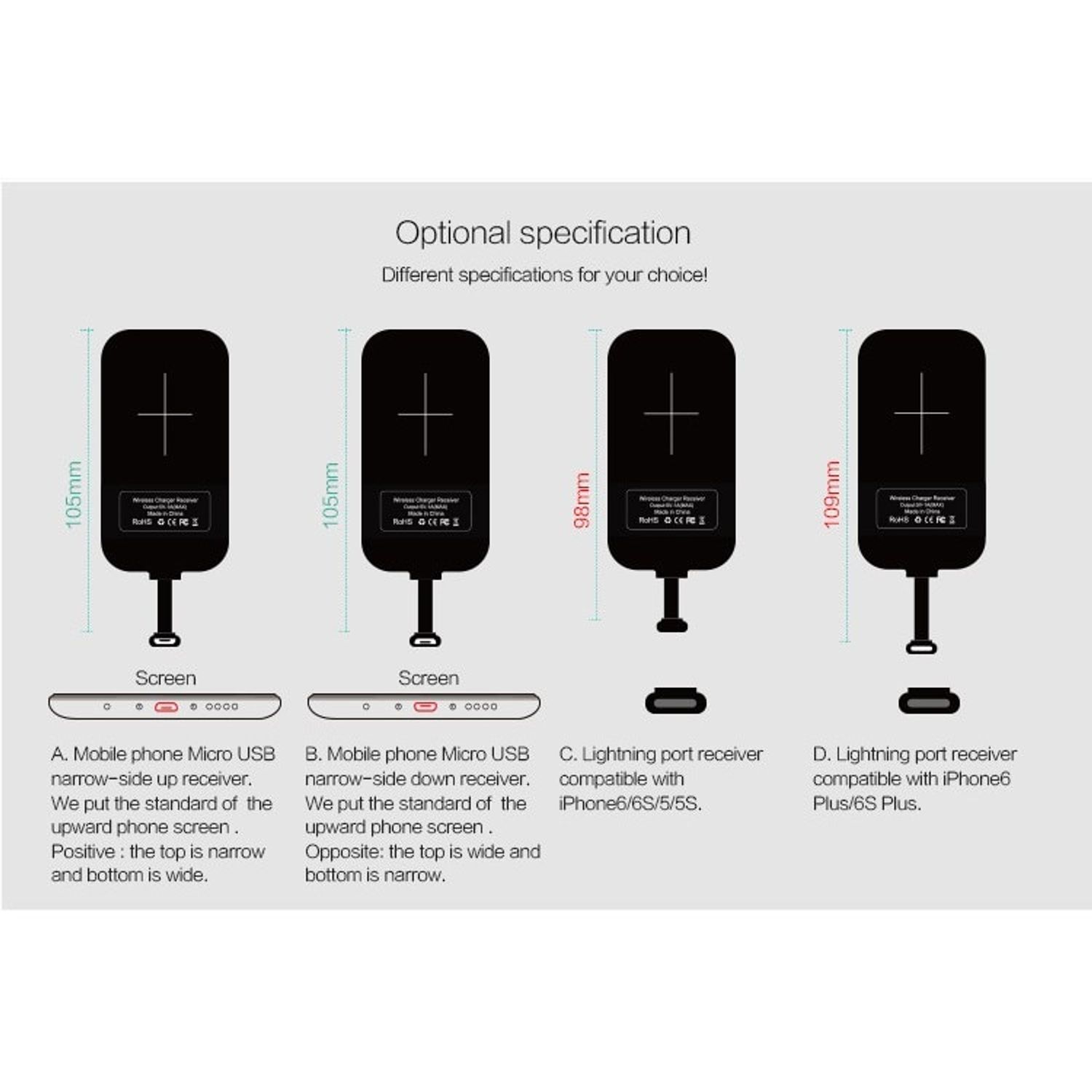 Receptor incarcare wireless Nillkin Magic Tags micro usb tip B fotografia produsului View 2 L