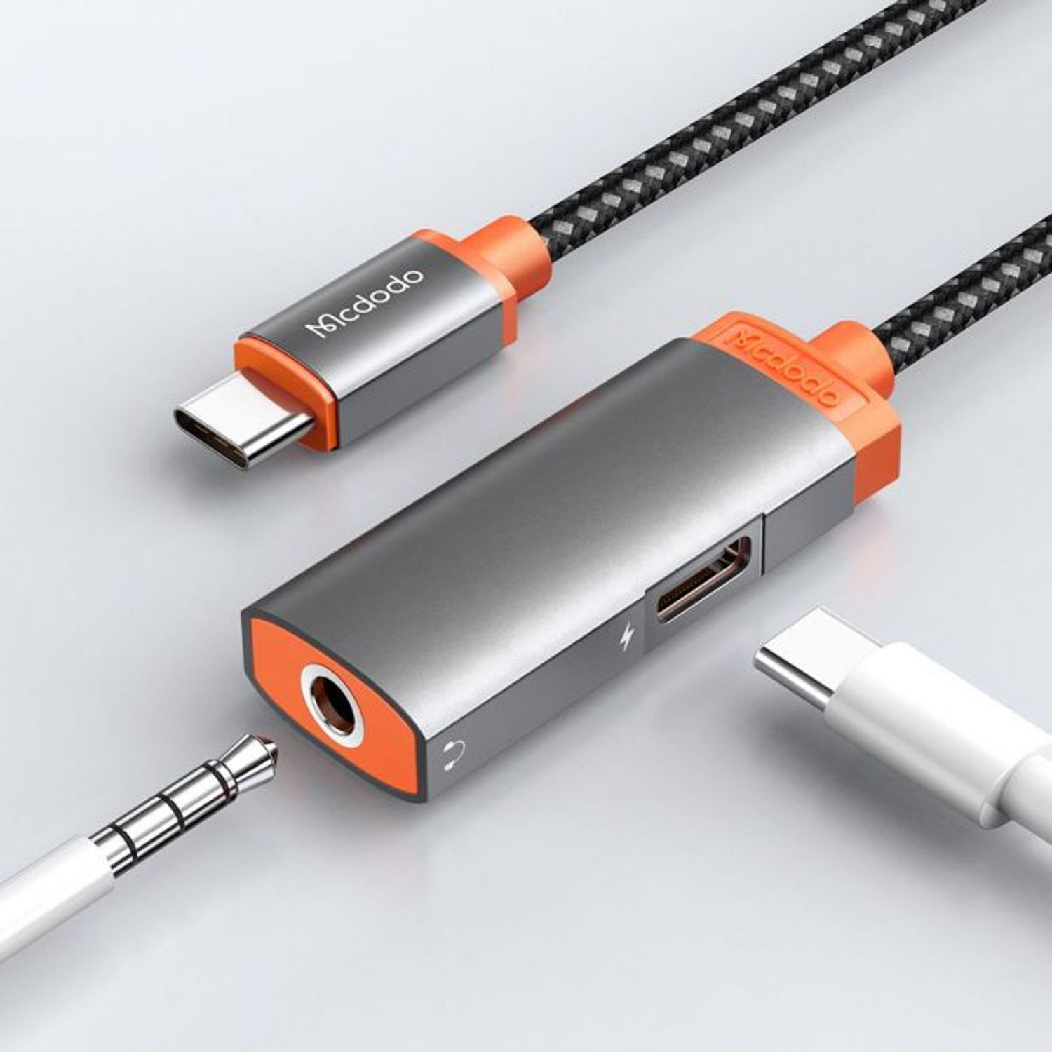 Adaptor Mcdodo Oryx Series, USB Type-C USB Type-C / Jack 3.5mm, PD 60W fotografia produsului View 5 L