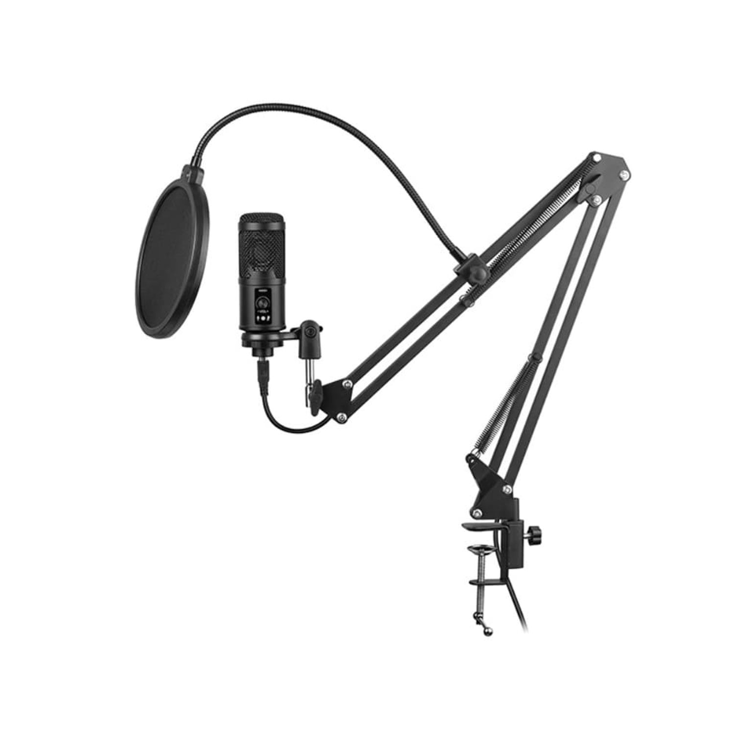 Microfon Tracer Studio Pro, condensator, cu filtru POP, USB 2.8m (Negru) fotografia produsului View 6 L